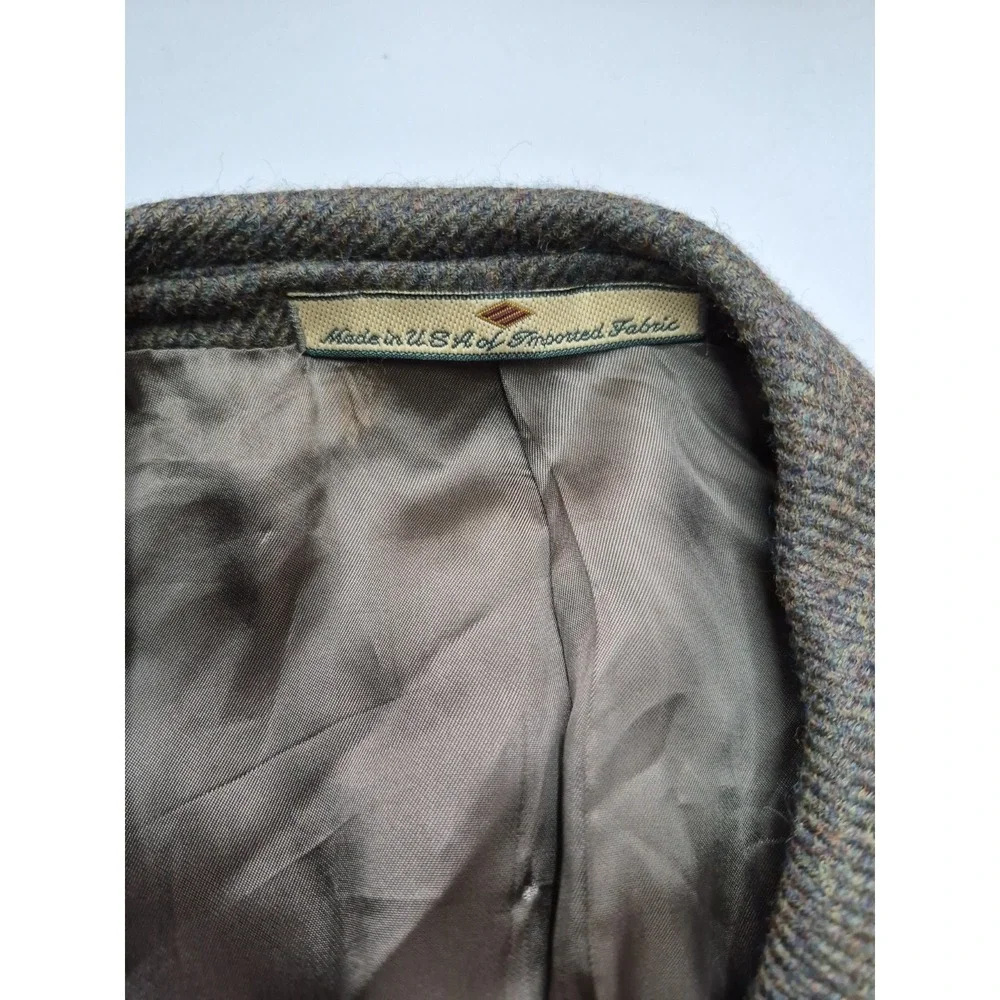 Joseph Abboud Mens Wool Sports Coat 44R Green Multicolor USA 3 Button X702